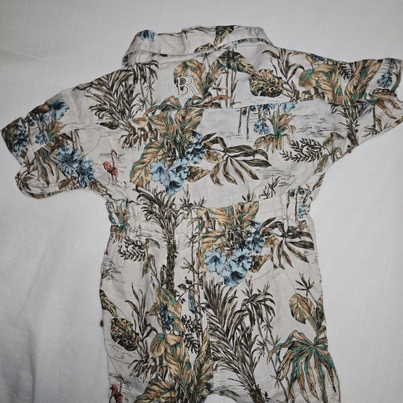 Tropical Print Baby Romper - Picture 3 of 4